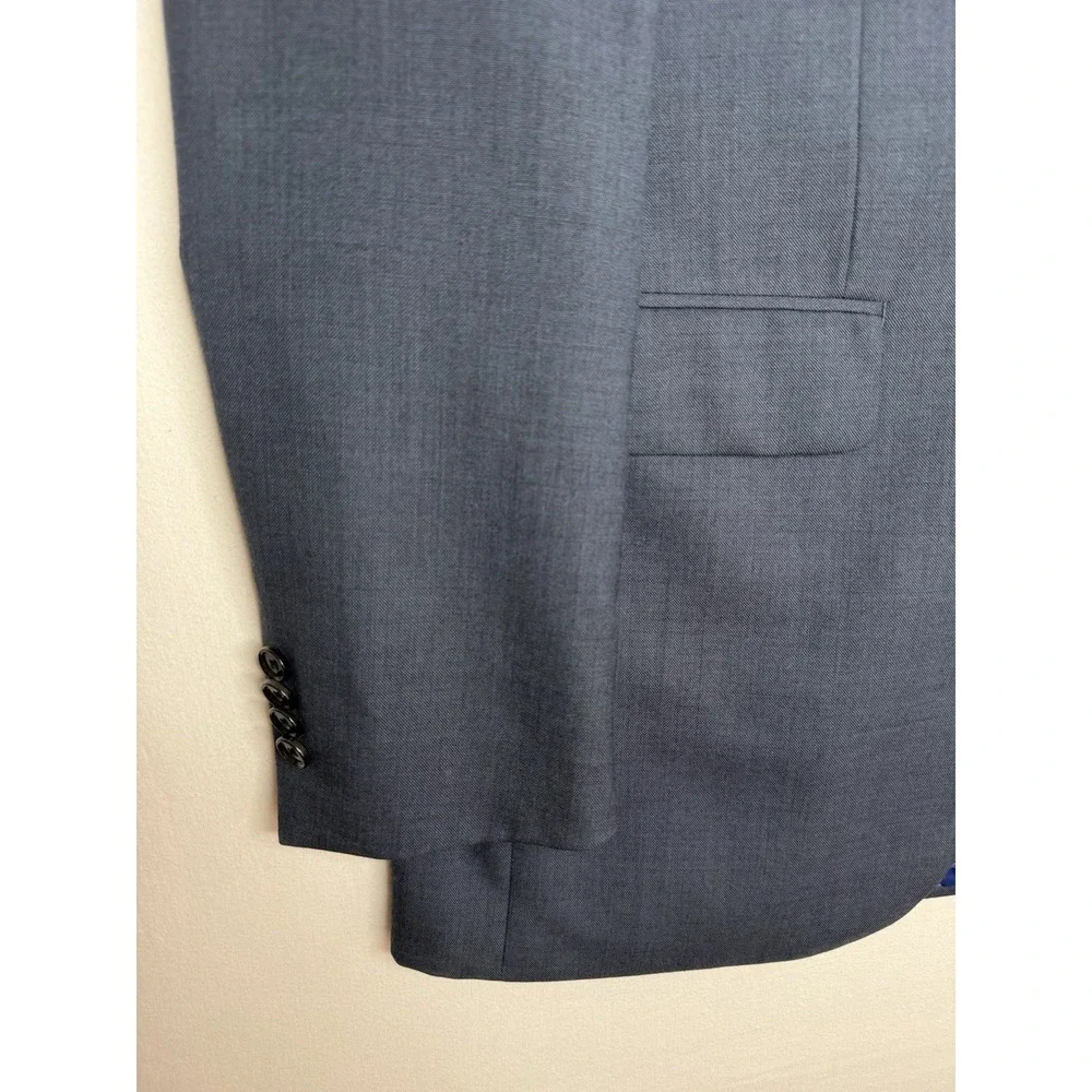 Indochino Luxury Wool Blazer Sportcoat 40R Navy Blue Jellyfish Lining Custom